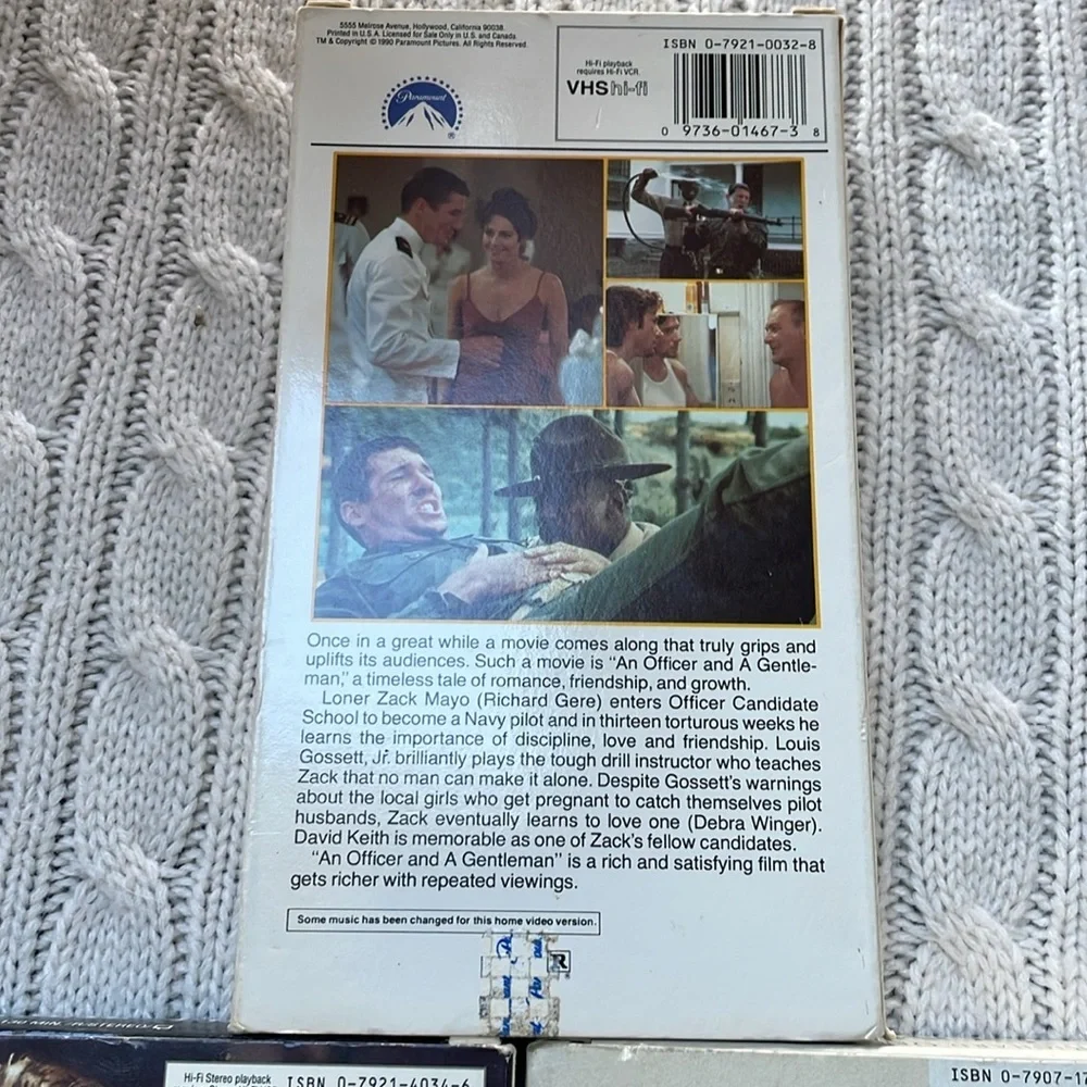 VHS lot of Richard Gere movies. Somersby Primal Fear An Officer and a Gentleman